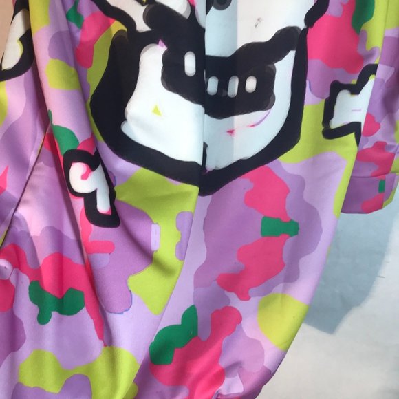 Pink Camouflage Skull Hoodie Long Mini Dress Size Extra Large Sweatshirt Skate - Picture 11 of 13